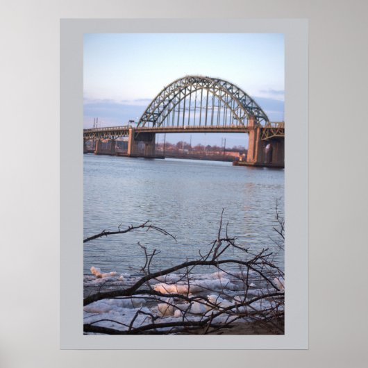 Poster du pont Tacony-Palmyra en hiver (Devant)