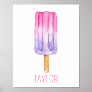 Poster du Popsicle d'aquarelle