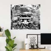 Poster du porte-avions Dwight D. Eisenhower (Bureau à domicile)