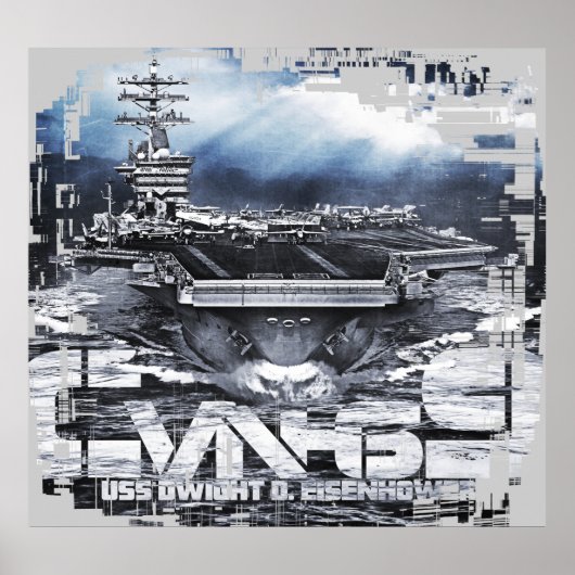 Poster du porte-avions Dwight D. Eisenhower (Devant)