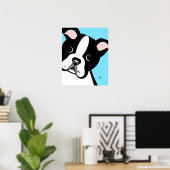 Poster du portrait de Boston Terrier (Bureau à domicile)