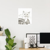 Poster du portrait de Cat Ragdoll (Bureau à domicile)
