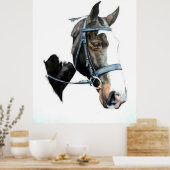 Poster du portrait du cheval de chasse lourd Impri (Cuisine)