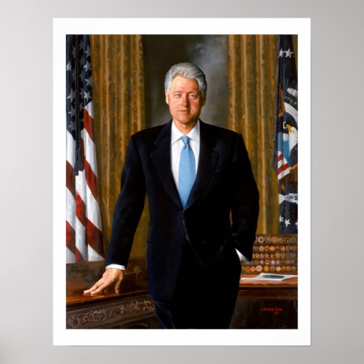 Poster du portrait officiel de Bill Clinton (Devant)