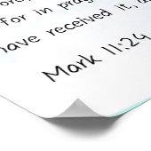 Poster du pouvoir de prière (Coin)