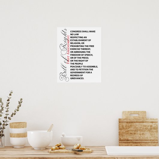 Poster du premier amendement (Cuisine)