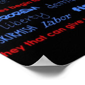 Poster du premier amendement 'Wordle' (Coin)