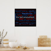 Poster du premier amendement 'Wordle' (Cuisine)