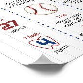 Poster du premier anniversaire du baseball Batup (Coin)