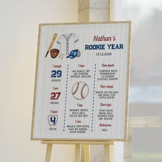 Poster du premier anniversaire du baseball Batup