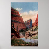 Poster du premier tunnel ferroviaire Vintage (Devant)