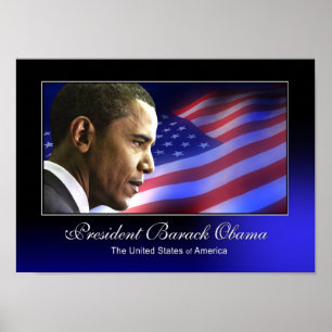 Poster du président Barack Obama (patriotique)