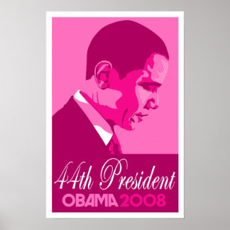Poster du président Obama Dark Pink 44e