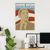 Poster du Président Obama "Hope Won" (Bureau à domicile)