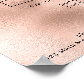 Poster du Prix du Salon Moderne Rosegold Simpel (Coin)