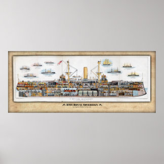 Poster du profil intérieur du Souverain royal HMS/