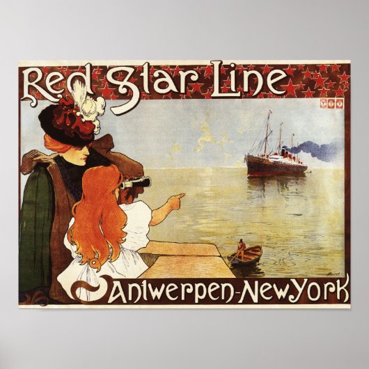 Poster du Promo Red Star Line Croisières à New Yor (Devant)