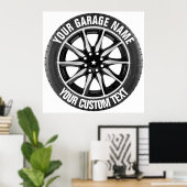 Poster du propriétaire du garage ou de la réparati (Bureau à domicile)