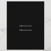 Poster du prospectus Red Wine Gold & Black Chic Ev (Dos)