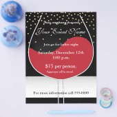 Poster du prospectus Red Wine Gold & Black Chic Ev (Simple)