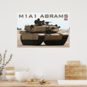 Poster du réservoir M1A1 Abrams (Cuisine)