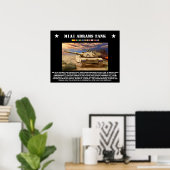 Poster du réservoir M1A1 Abrams (Bureau à domicile)