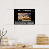 Poster du réservoir M1A1 Abrams (Cuisine)