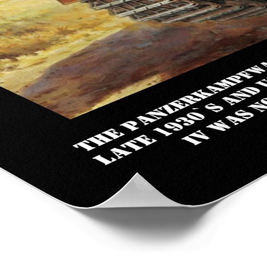 Poster du réservoir Panzer IV (Coin)