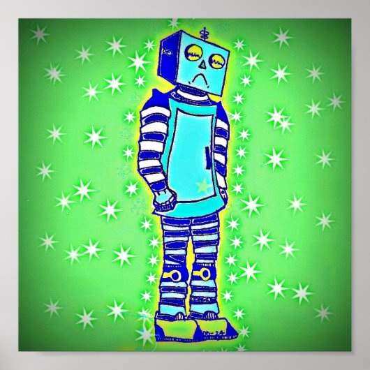 Poster du robot triste (Devant)
