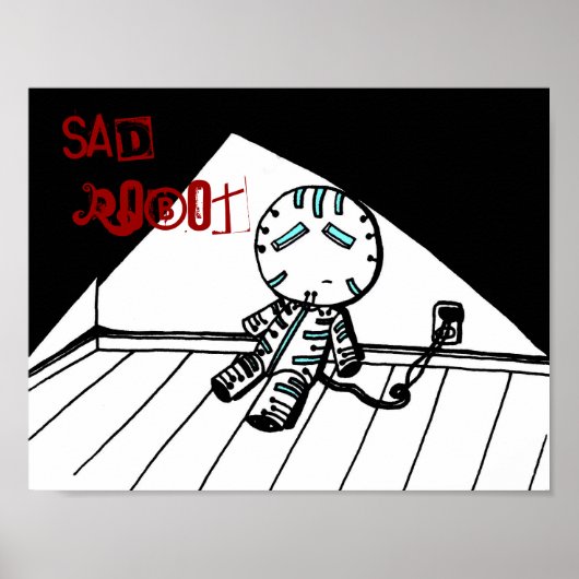 Poster du robot triste (Devant)