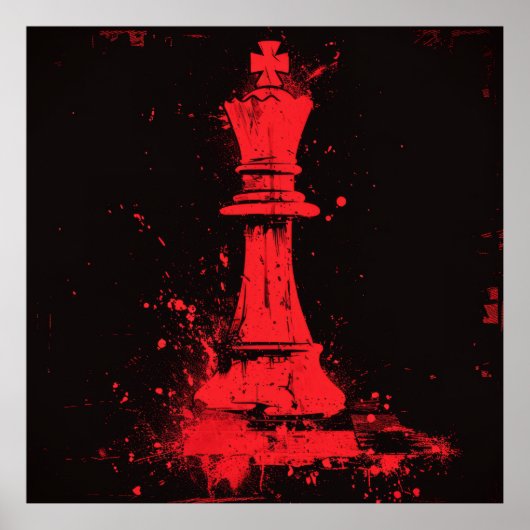 Poster du roi d'échecs surreal Broken par Ralph St (Devant)