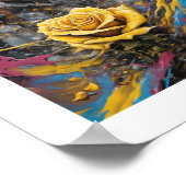 Poster du Rose du Chaos jaune acrobatique (Coin)