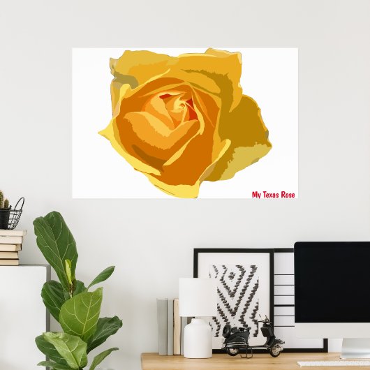 Poster du Rose du Texas (Bureau à domicile)