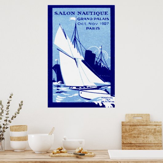Poster du Salon de Bateau de Paris 1927 (Cuisine)