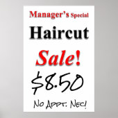 Poster du salon de beauté de la coiffure spéciale (Devant)