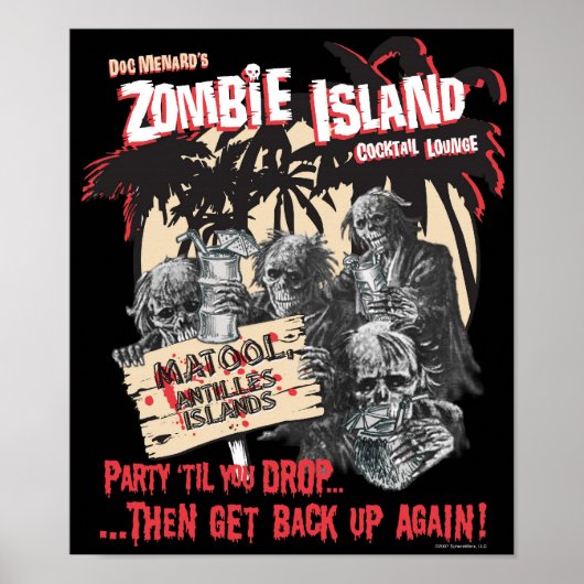 Poster du salon de cocktails Zombie Island (Devant)