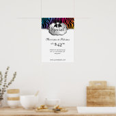 Poster du salon de ongle Zebra Rainbow Hair (Cuisine)