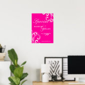Poster du Salon Spa rose et blanc (Bureau à domicile)