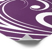 Poster du Salon Spa violet et brindille blanche (Coin)