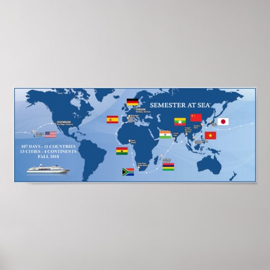 Poster du semestre en mer Automne 2018 (Devant)