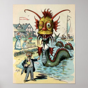 Poster du Serpent de mer vintage