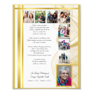 Poster du service commémoratif funéraire JW Imprim