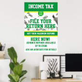 Poster du service de l'impôt sur le revenu (Bureau à domicile)