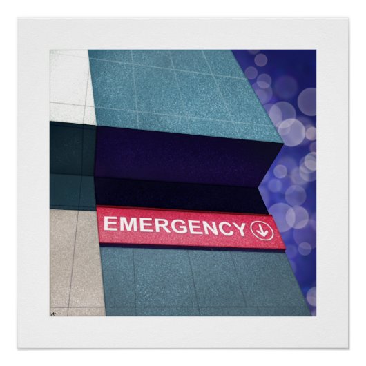 Poster du service d'urgence (Devant)