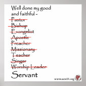 Poster du serviteur fidèle (Devant)