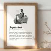 Poster du signe Aquarius Zodiac