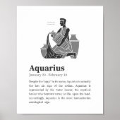 Poster du signe Aquarius Zodiac (Devant)
