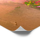 Poster du singe-bébé aux fleurs (Coin)