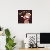 Poster du singe de bienvenue (Bureau à domicile)