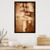 Poster du skateboard de la vieille école des année (Cuisine)